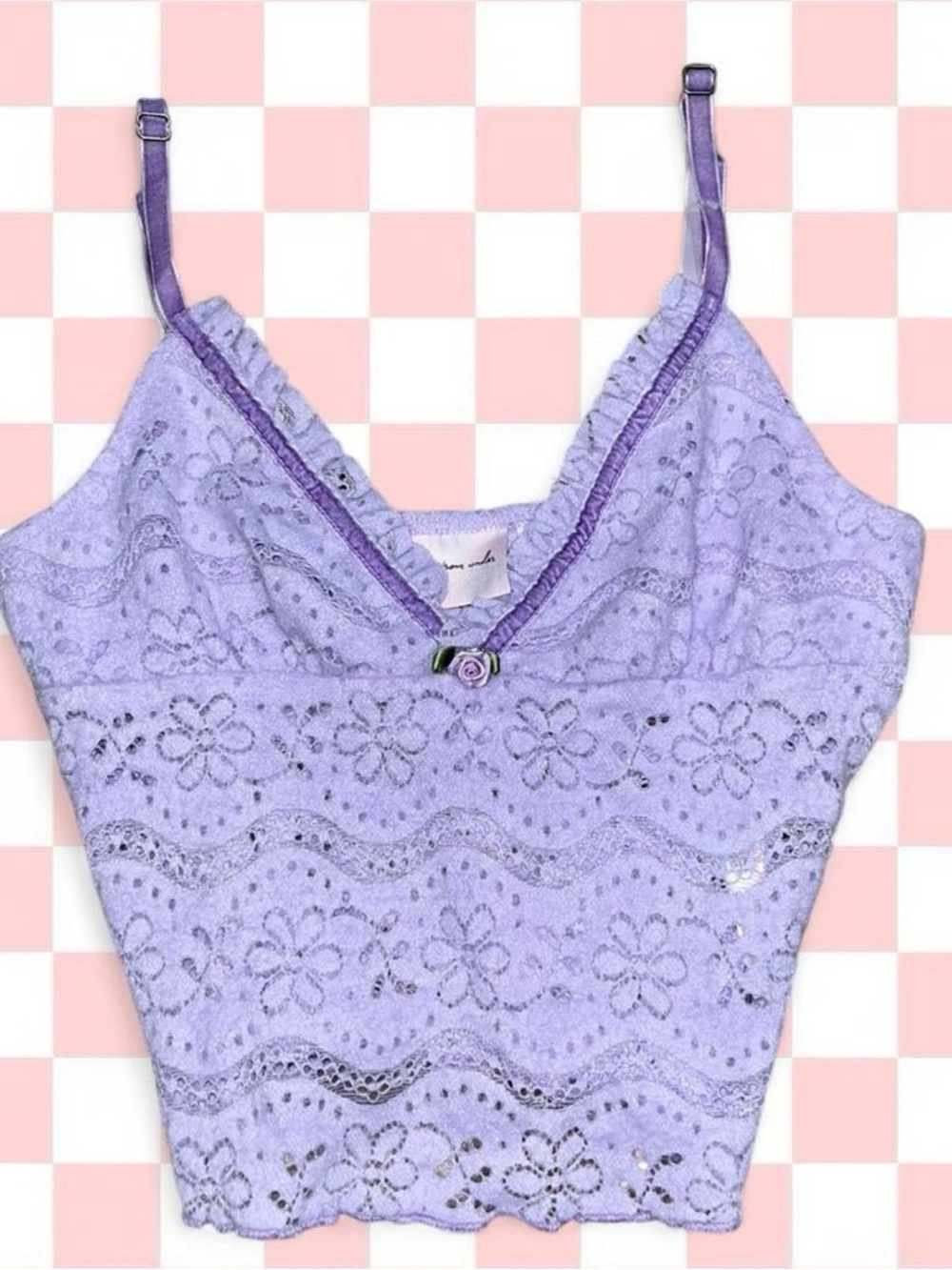 Urban Outfitters Lavender Crochet Lace Cami Top